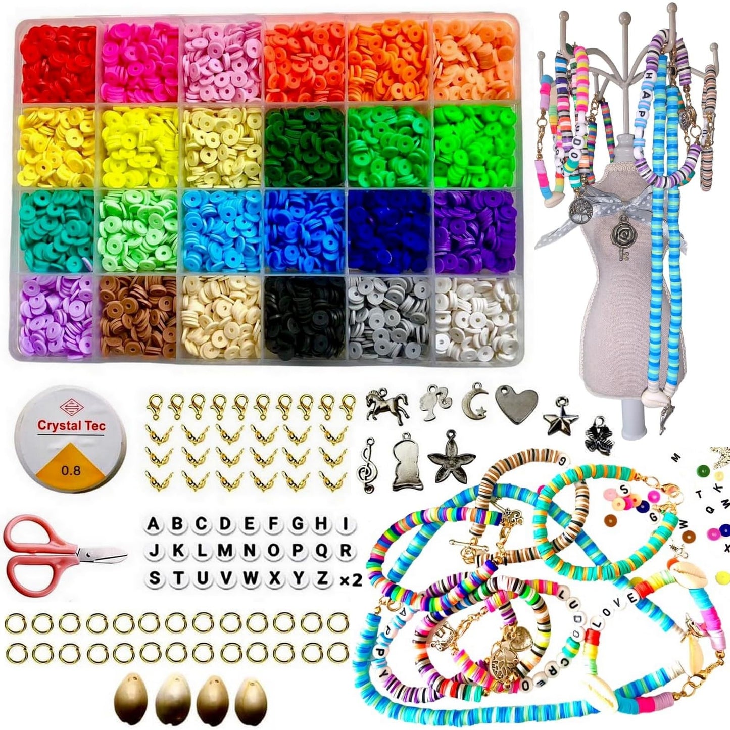 Kit de perles Heishi 6500pcs